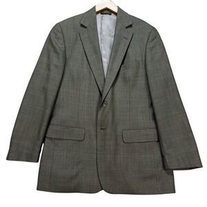 Hardwick Clothes Mens Two Piece Suit Olive Grey 41R Jacket 34x29 Pants USA Made